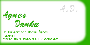 agnes danku business card